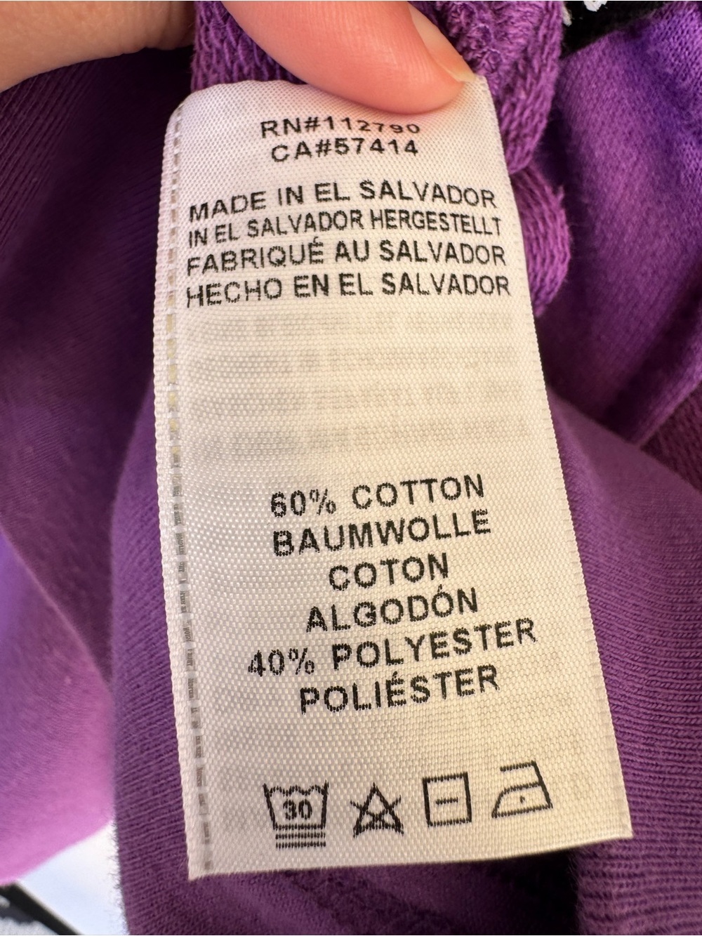 True Religion Purple Short-Sleeve Zip-Up Hoodie - Picture 3 of 13